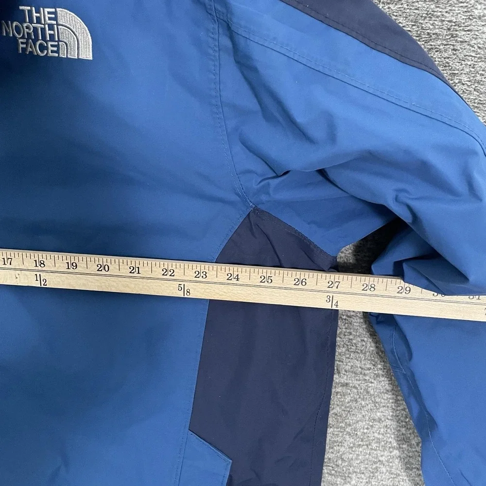 The North Face Jacket Mens 2XL Blue Hooded Waterproof Windbreaker Rain Shell